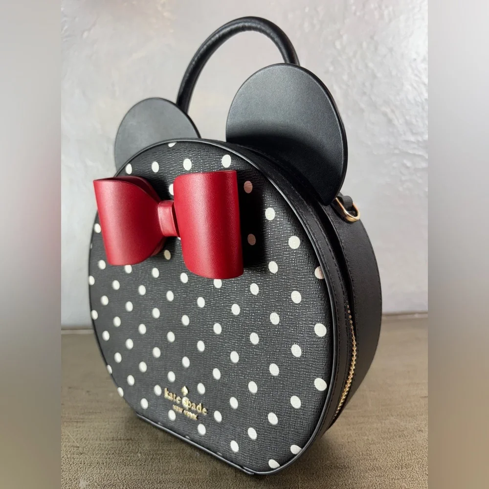 Kate Spade X Disney Minnie Mouse Crossbody, NWT Polka Dot - Picture 15 of 16